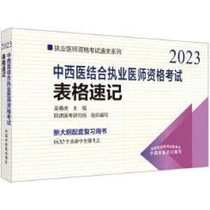 中西医结合执业医师资格考试表格速记